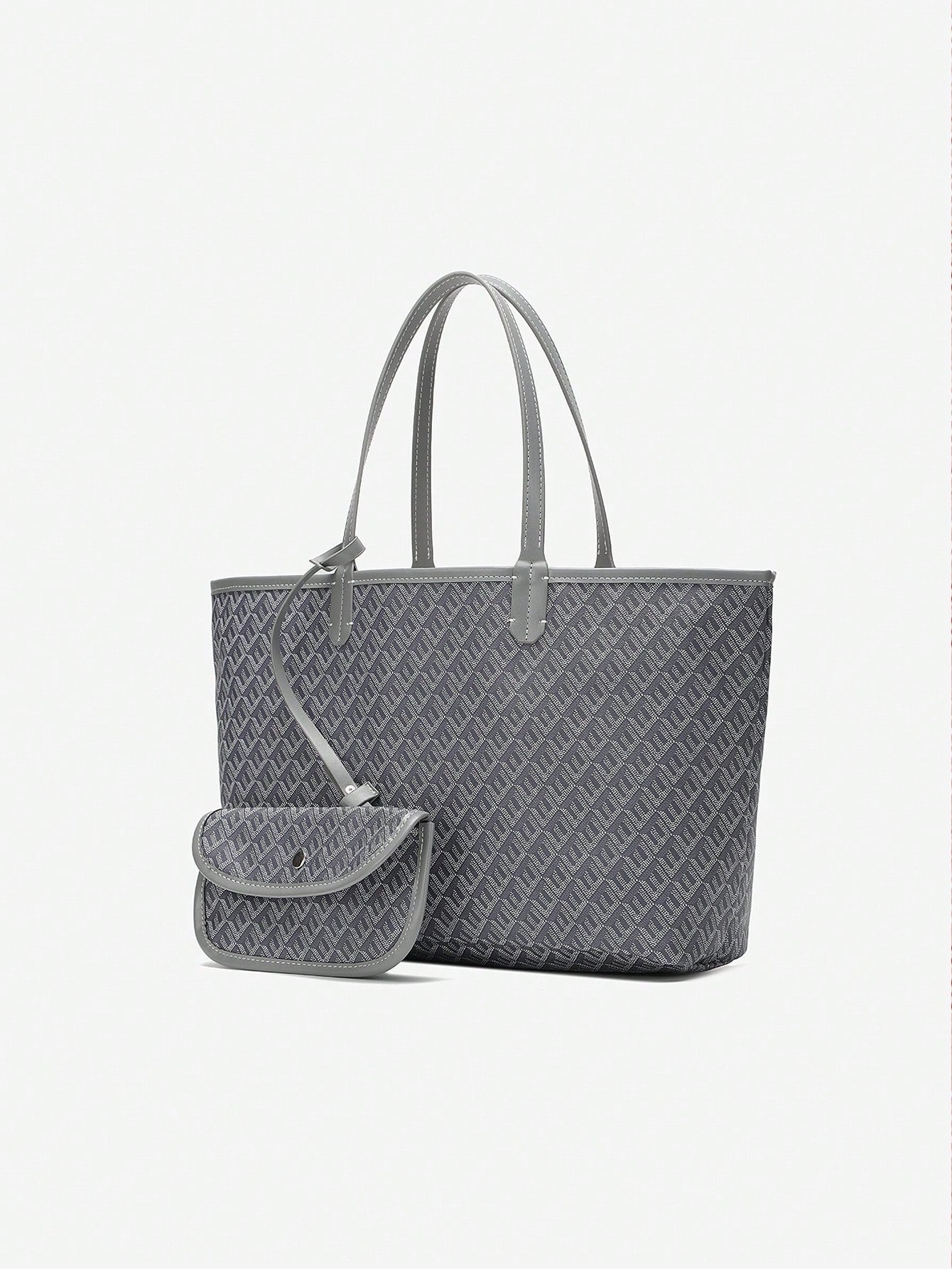 Déliane - Borsa a tracolla casual per donne in PVC con tasca aggiuntiva | Tote Bag | Grande borsa leggera per studentesse