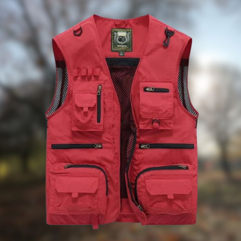 Clément - Gilet Tattico | Bodywarmer Outdoor | Versatile | Campeggio, Pesca, Escursionismo