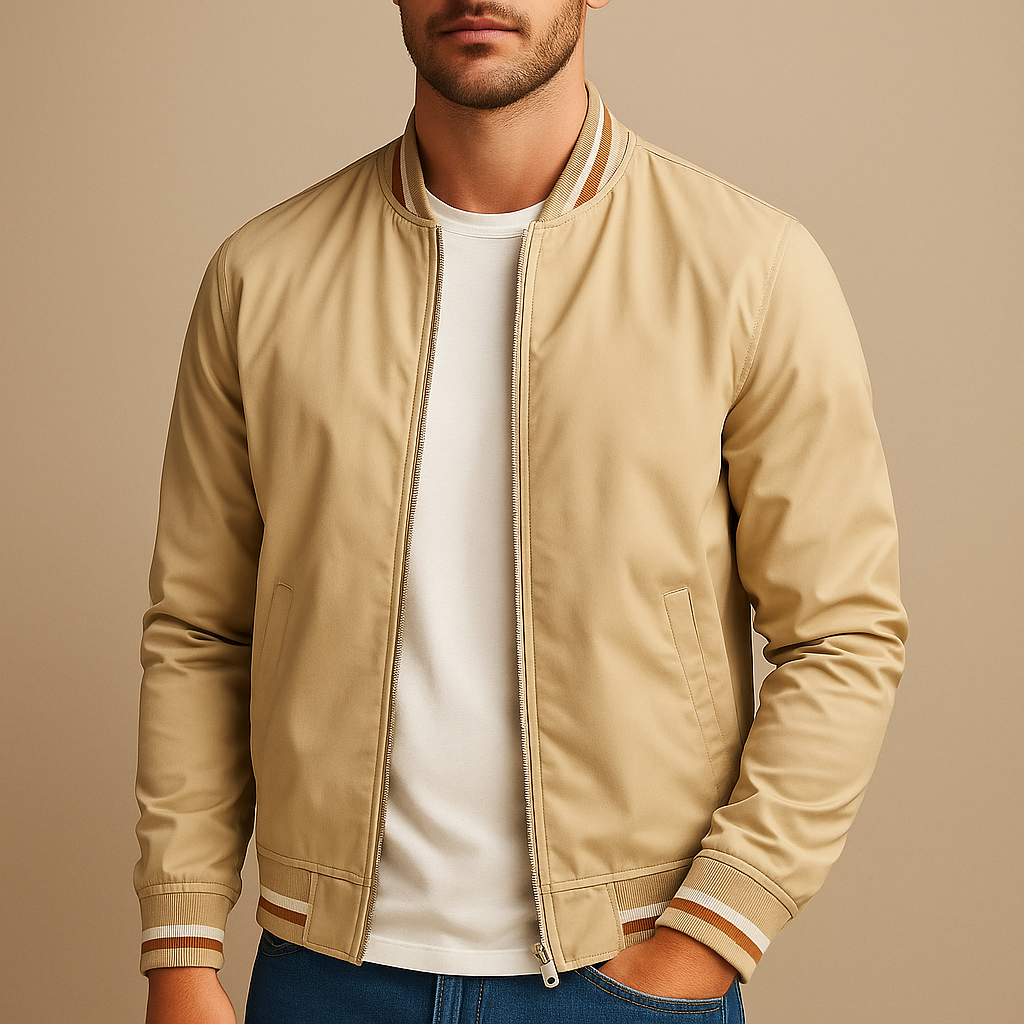 Marceau - Giacca sportiva primavera per uomo | Bomber con zip e protezione dal vento