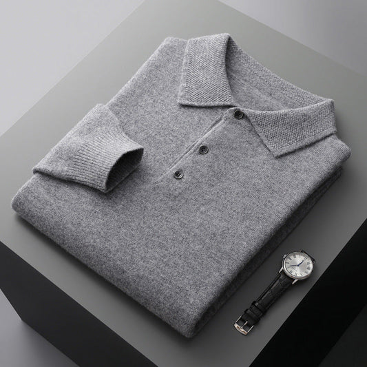 polo uomo cashmere maniche lunghe