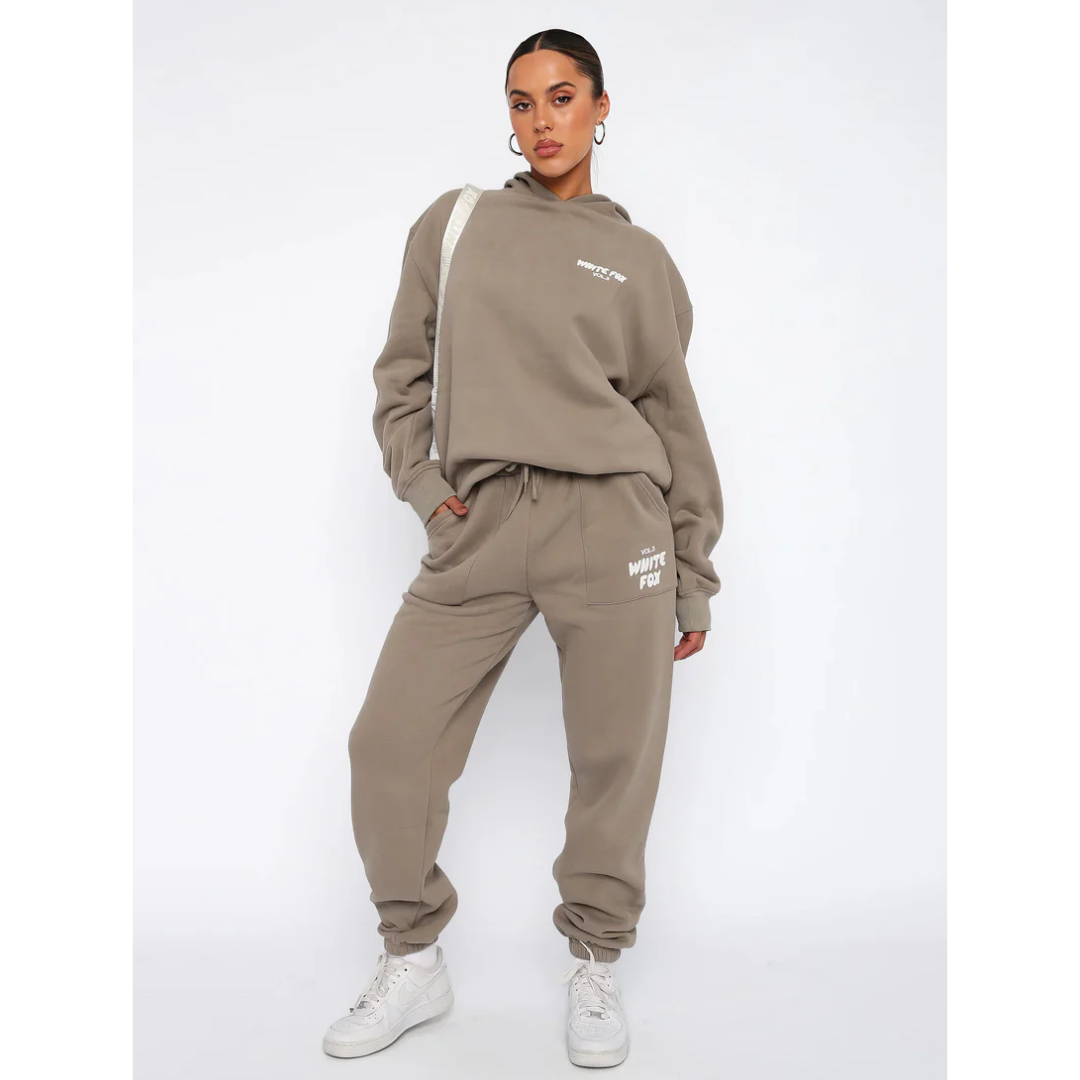 Félicie - Set di tute sportive casual per donne | Felpa con cappuccio & Pantaloni da jogging | Morbido rivestimento in fleece