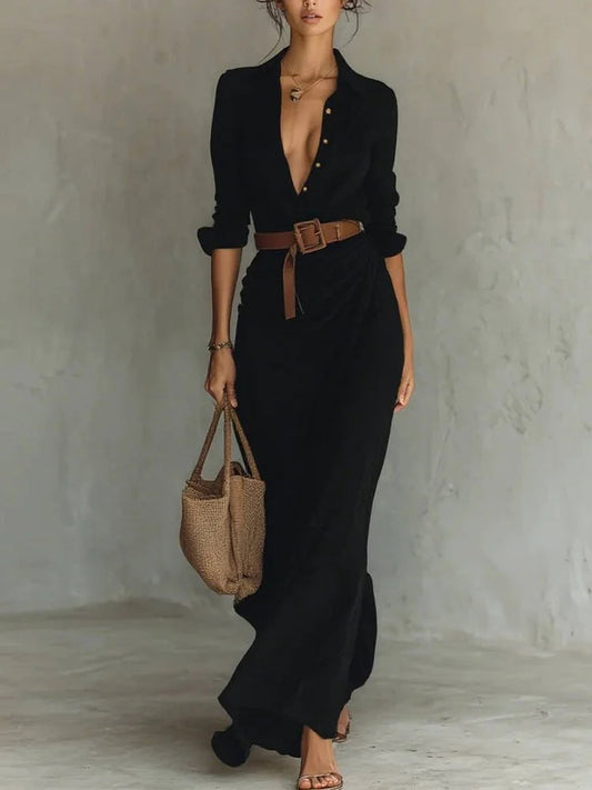 abito camicia donna con cintura