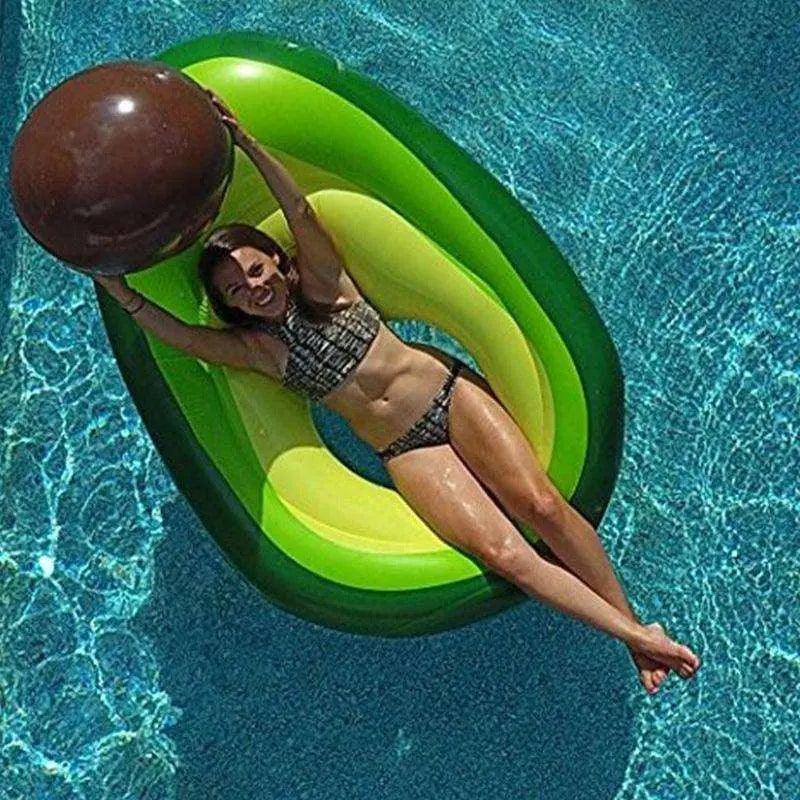 Floacado - Isola da bagno in avocado XXL – 160 × 125 cm con nucleo trasformato in palla