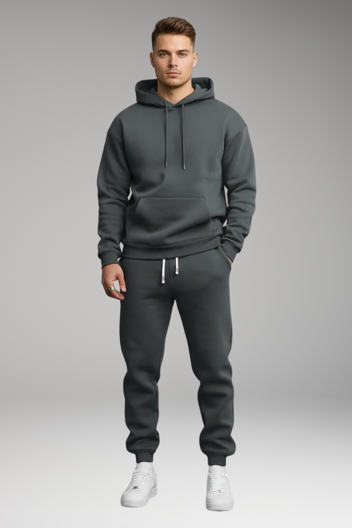 Virelian - Set sportivo in felpa e pantaloni per uomo: Felpa e Pantaloni da Jogging