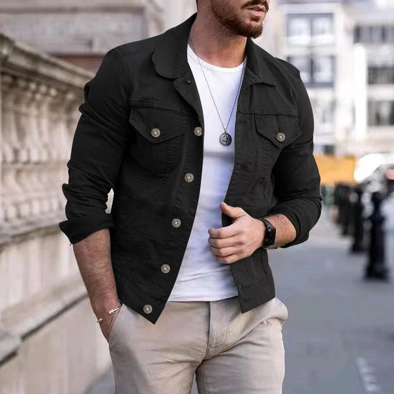 Giacca in jeans moderna da uomo Slim Fit – Leggera, elegante e versatile per il tempo libero e la vita quotidiana