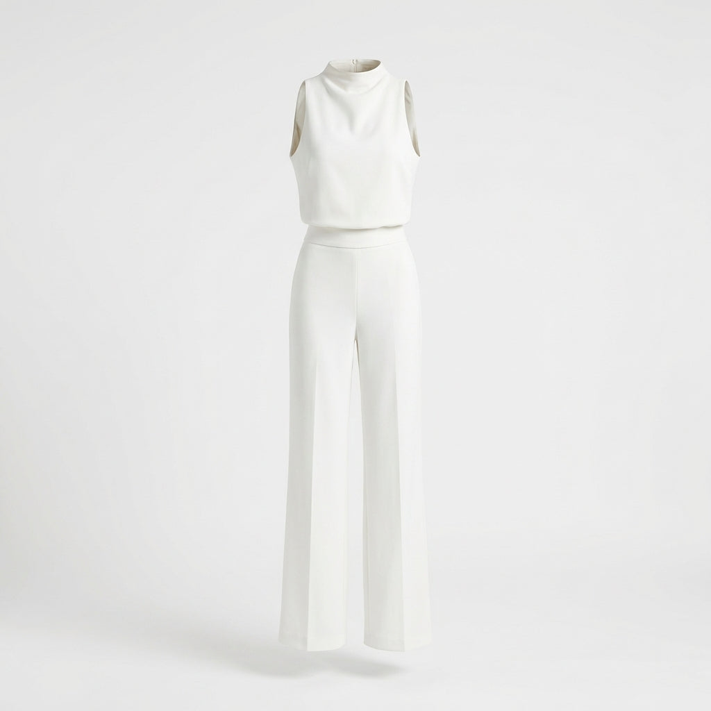 Elegante Jumpsuit per Donne – Senza Maniche & Snellente in Design Fluido