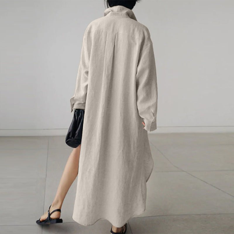 Louna - Abito Camicia Oversize in Lino | Stile Senza Sforzo | Leggero e Traspirante | Outfit Casual
