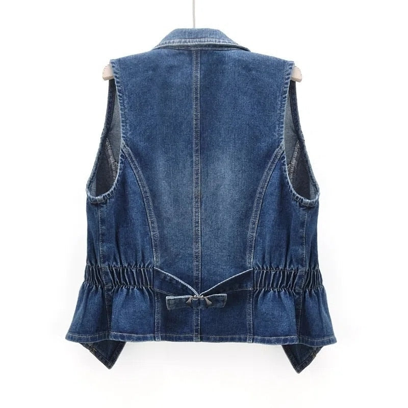 Gilet in Denim alla Moda per Donne – Sottile e Stile Vintage Casual