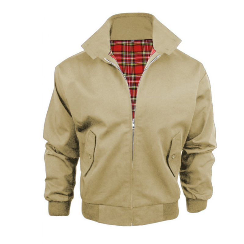 Michel - Elegante giacca Harrington con motivo scozzese e colletto per la primavera