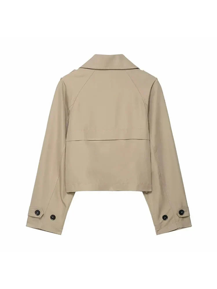 Adélie - Elegante Trenchcoat per Donne | Doppiopetto e Tasche Pratiche