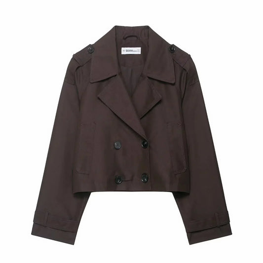Adélie - Elegante Trenchcoat per Donne | Doppiopetto e Tasche Pratiche