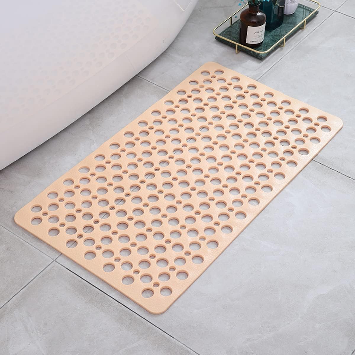 Luxbain - Tappetino da doccia antiscivolo di lusso – Tappetino da bagno igienico e resistente alla muffa con forti ventose e sistema di drenaggio rapido