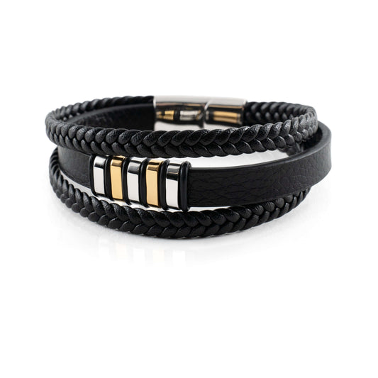 Luxarceau - Bracciale in pelle da uomo – Accessorio senza tempo e di stile