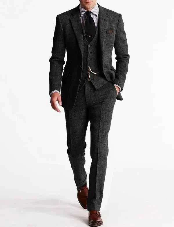Elegante completo da uomo 3 pezzi slim fit – Completo classico da business e matrimonio