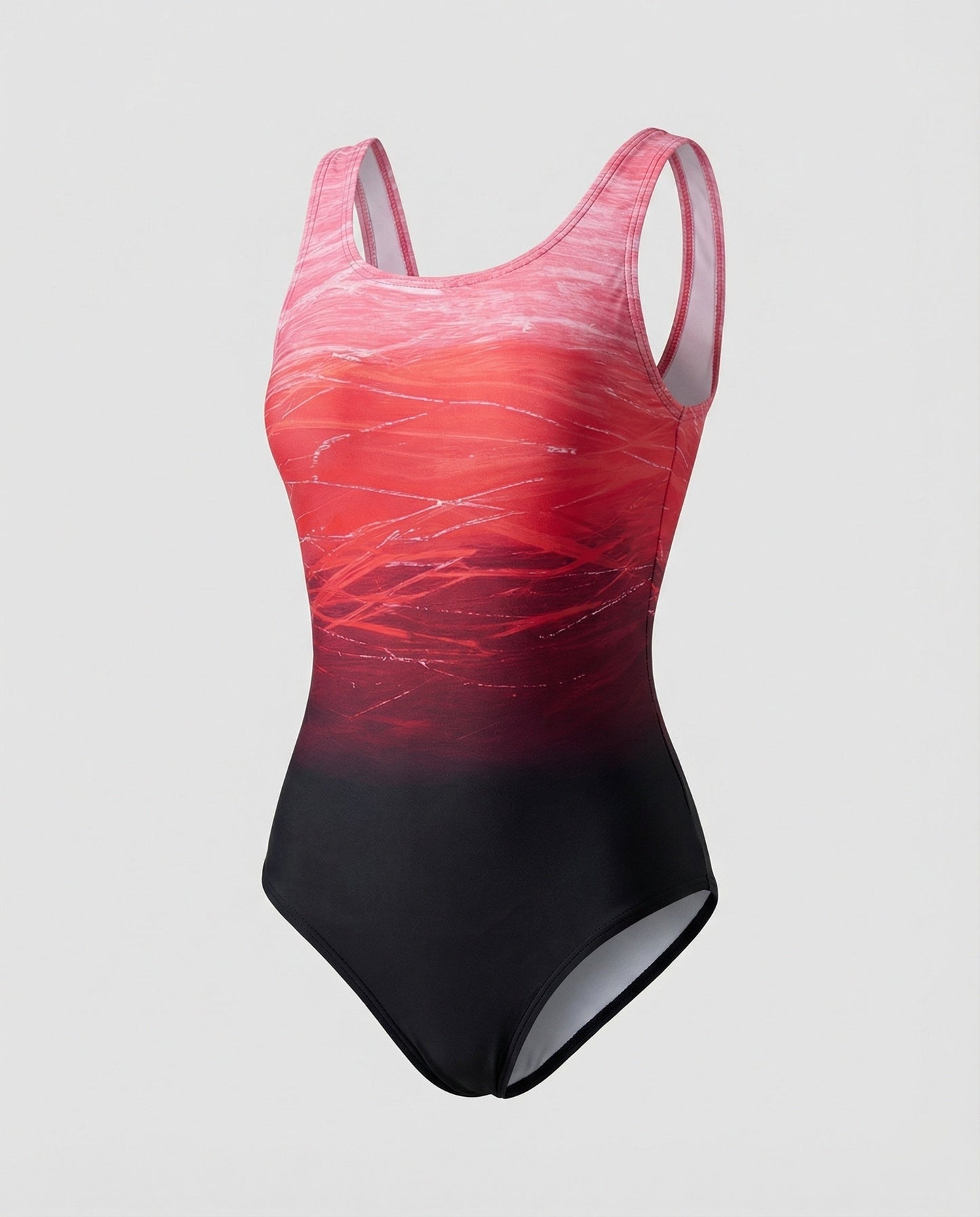 Costume da bagno modellante per donne – Design sfumato e scollatura elegante