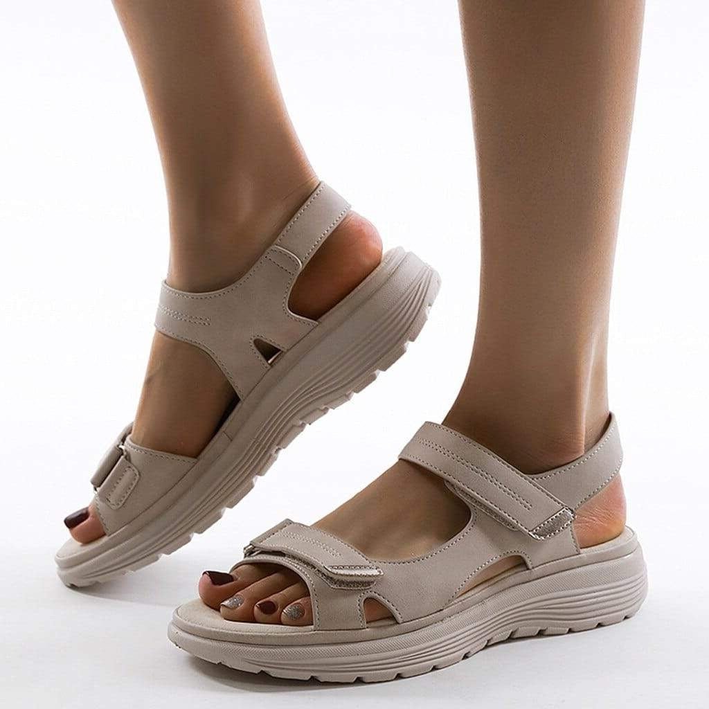 Lison - Sandali da trekking ortopedici | Supporto dell'arco plantare | Chiusure in velcro regolabili