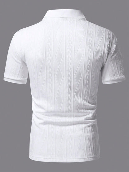 Polo strutturato per uomo – Elegante maglietta a maniche corte traspirante e stilosa