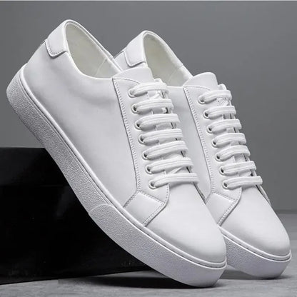 Sneaker in pelle da uomo moderne con suola bianca – Scarpe casual eleganti per il quotidiano e il business