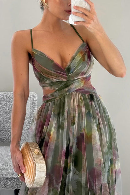 Liliane - Maxidress con stampa floreale