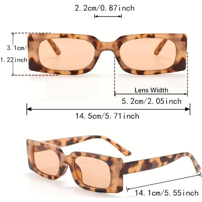 Occhiali da sole rettangolari retro per donne – Protezione UV400 & Stile Y2K alla moda