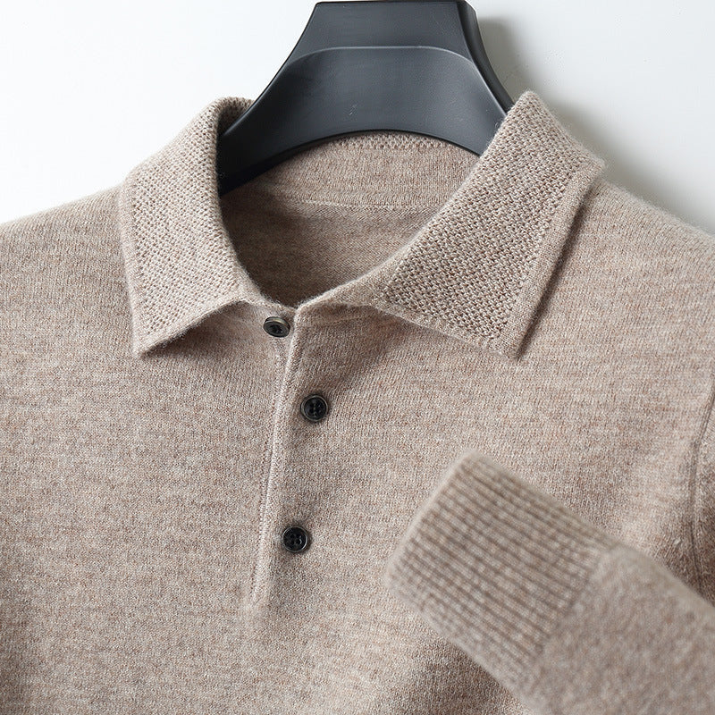 polo uomo cashmere maniche lunghe