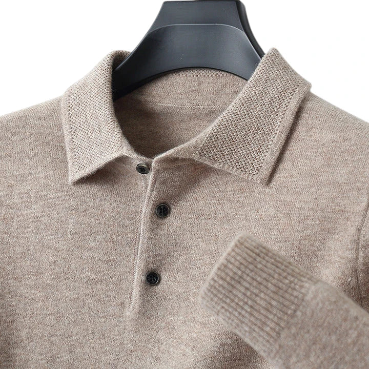 polo uomo cashmere maniche lunghe