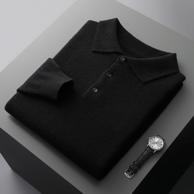 polo uomo cashmere maniche lunghe