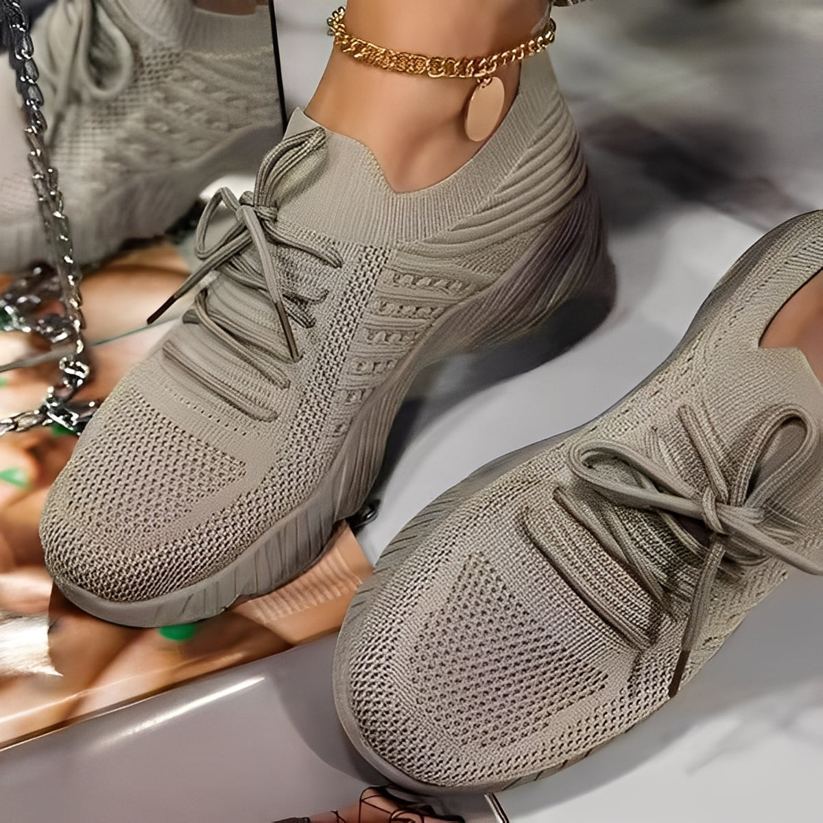 Daphnéa - Sneakers ortopediche in mesh per donne