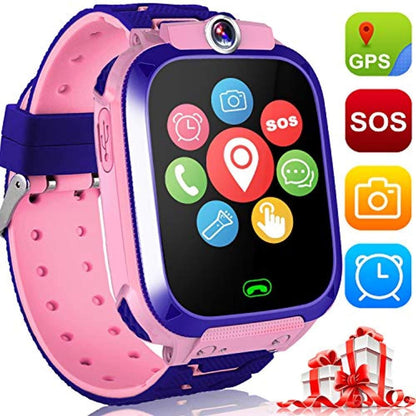 Alervia - Smartwatch per bambini con GPS, fotocamera, chiamate e tasto SOS