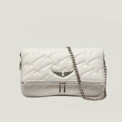 Elegante borsa a spalla con catena e design trapuntato – Borsa a tracolla stilosa per donne