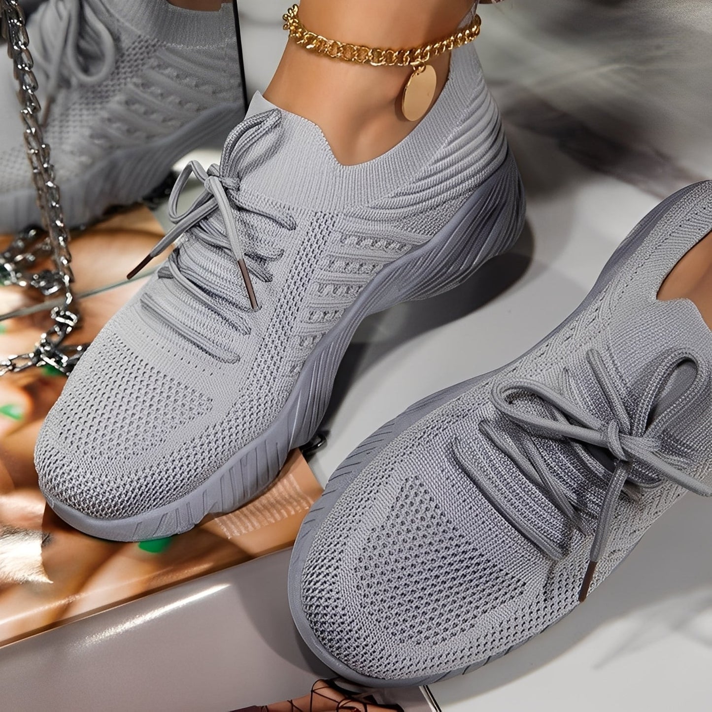 Daphnéa - Sneakers ortopediche in mesh per donne