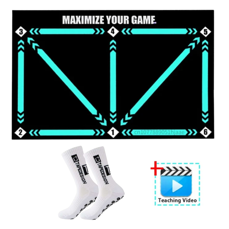 Trainix - Tappeto da allenamento professionale per calcio e programma di allenamento video interattivo