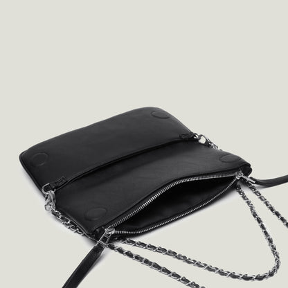 Elegante borsa a spalla con catena e design trapuntato – Borsa a tracolla stilosa per donne
