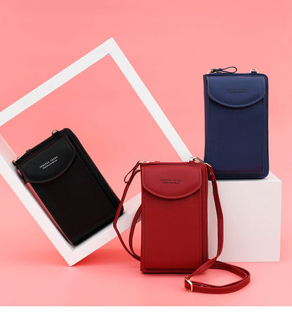 Amarise - Borsa a spalla per telefono e portafoglio "Sempre Giovane"