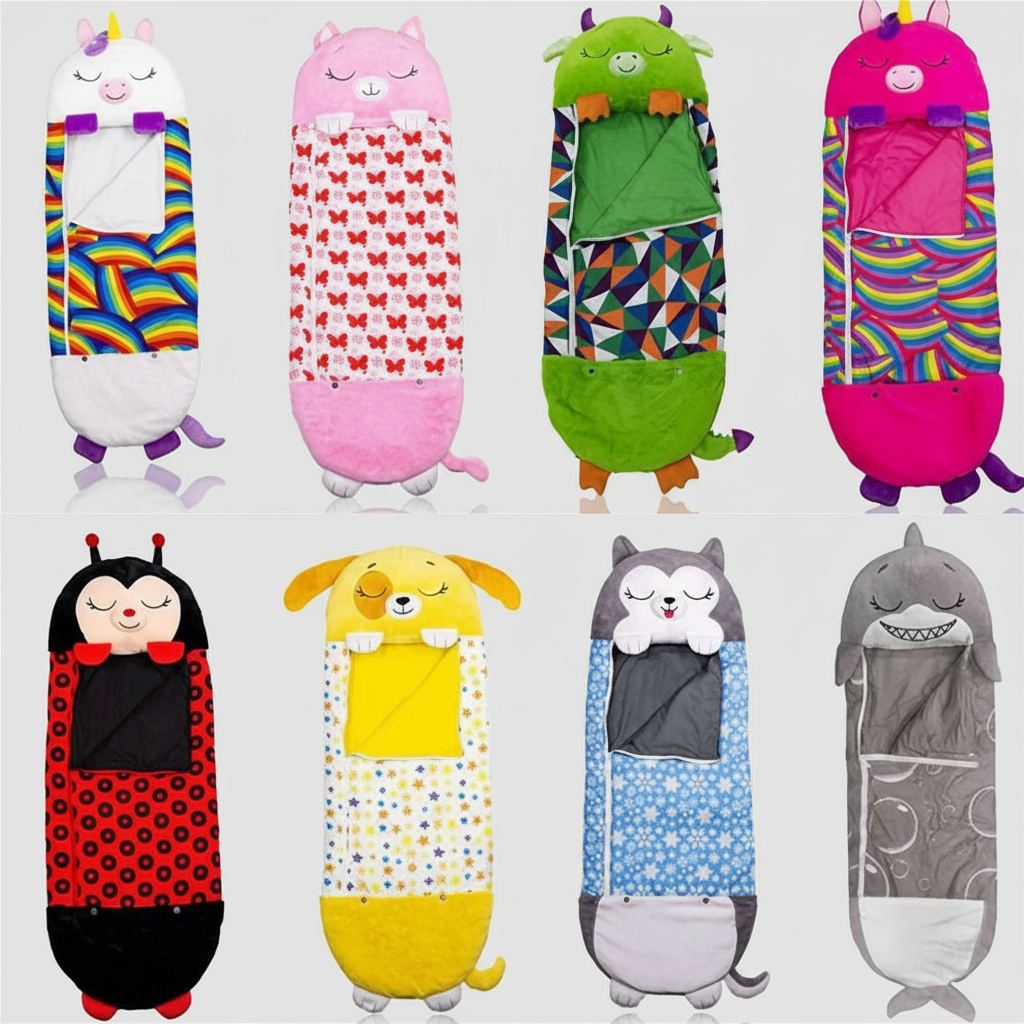 Pliocâlin - Sacco a pelo pieghevole per bambini a forma di un adorabile animale – Snoozi