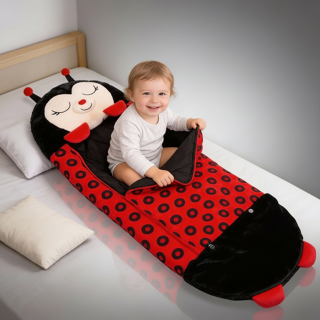 Pliocâlin - Sacco a pelo pieghevole per bambini a forma di un adorabile animale – Snoozi