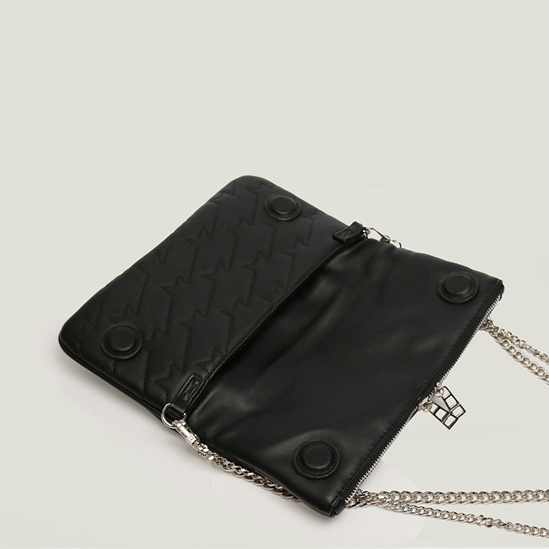 Elegante borsa a spalla con catena e design trapuntato – Borsa a tracolla stilosa per donne