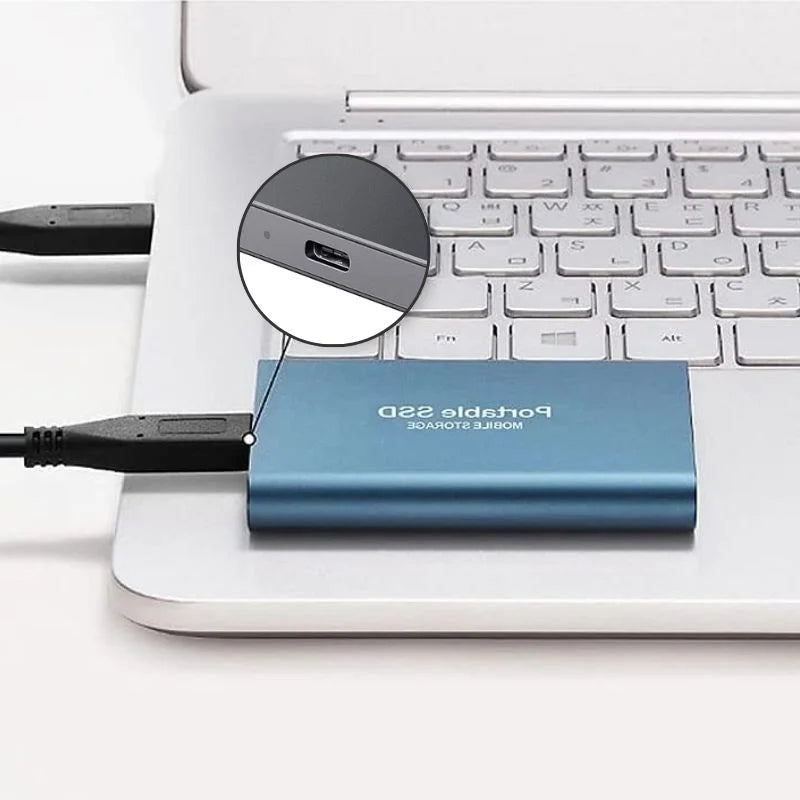 SSD Portatile Ultraflato con USB-C – Memoria Esterna Veloce per PC, Laptop e Smartphone