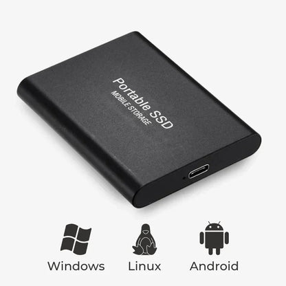 SSD Portatile Ultraflato con USB-C – Memoria Esterna Veloce per PC, Laptop e Smartphone