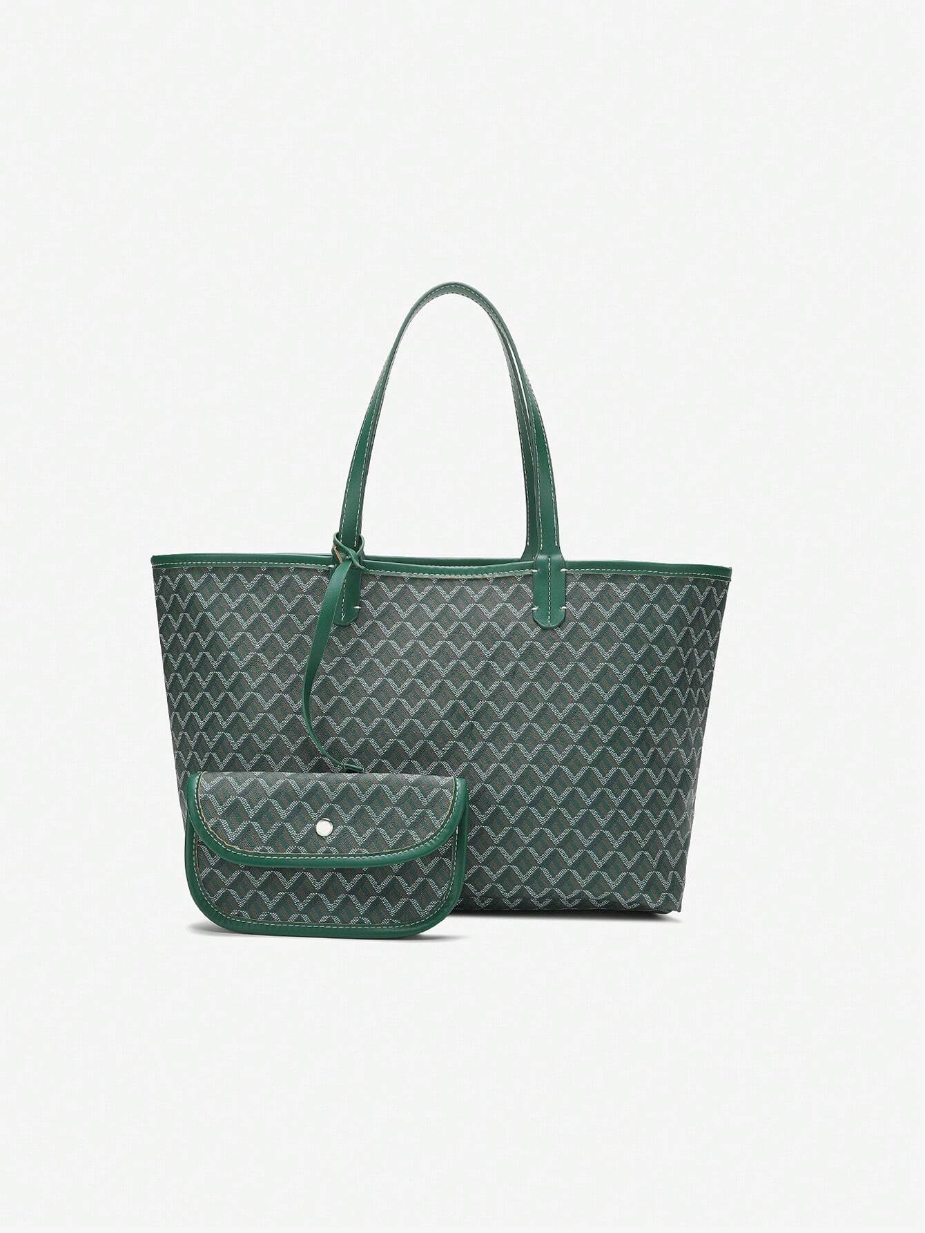Déliane - Borsa a tracolla casual per donne in PVC con tasca aggiuntiva | Tote Bag | Grande borsa leggera per studentesse