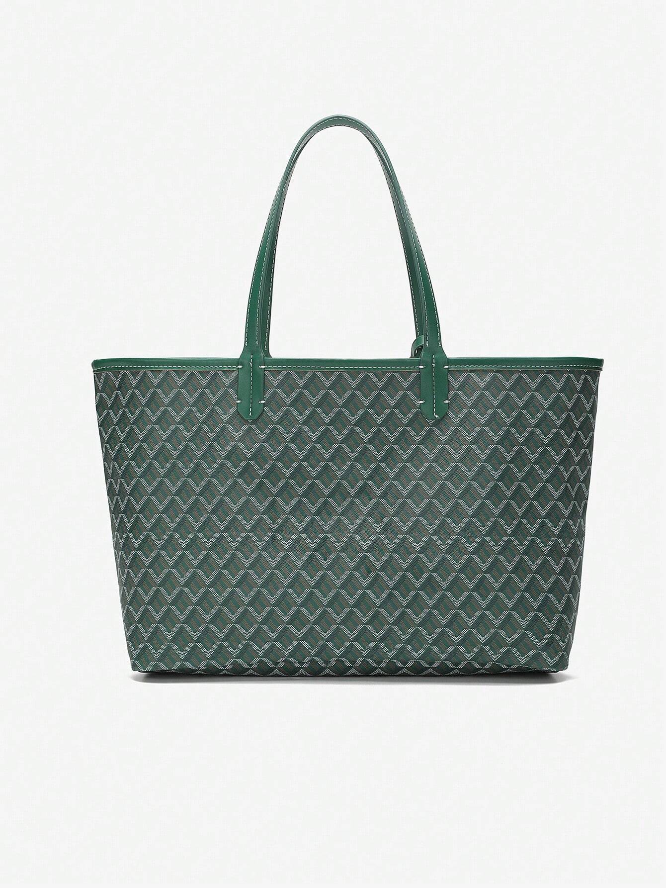 Déliane - Borsa a tracolla casual per donne in PVC con tasca aggiuntiva | Tote Bag | Grande borsa leggera per studentesse