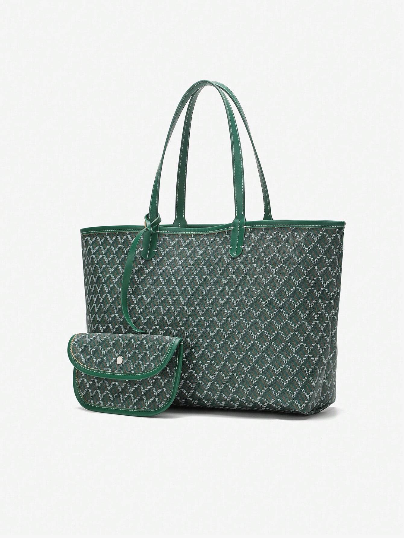 Déliane - Borsa a tracolla casual per donne in PVC con tasca aggiuntiva | Tote Bag | Grande borsa leggera per studentesse