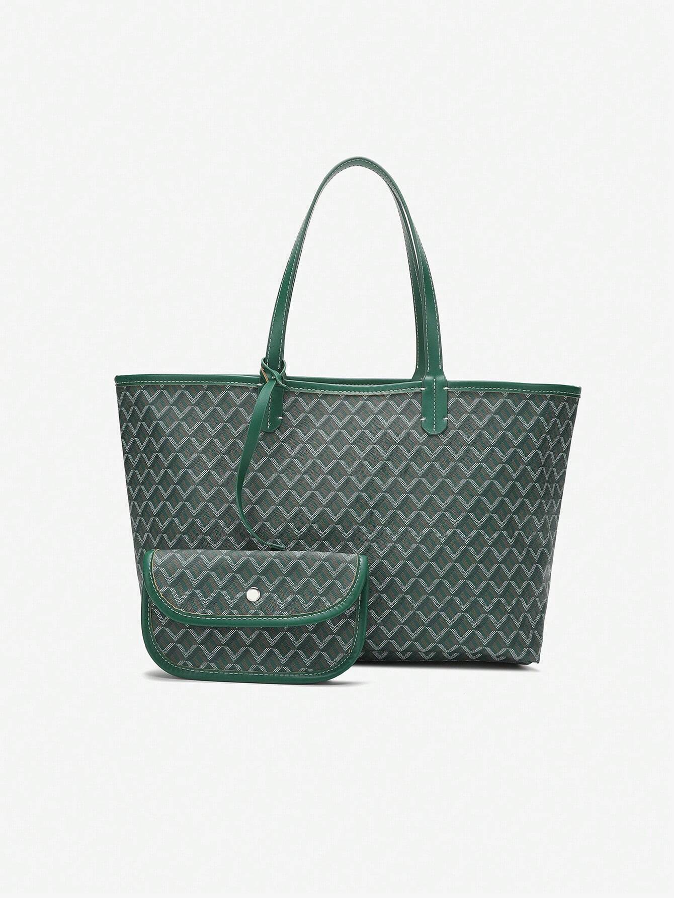 Déliane - Borsa a tracolla casual per donne in PVC con tasca aggiuntiva | Tote Bag | Grande borsa leggera per studentesse