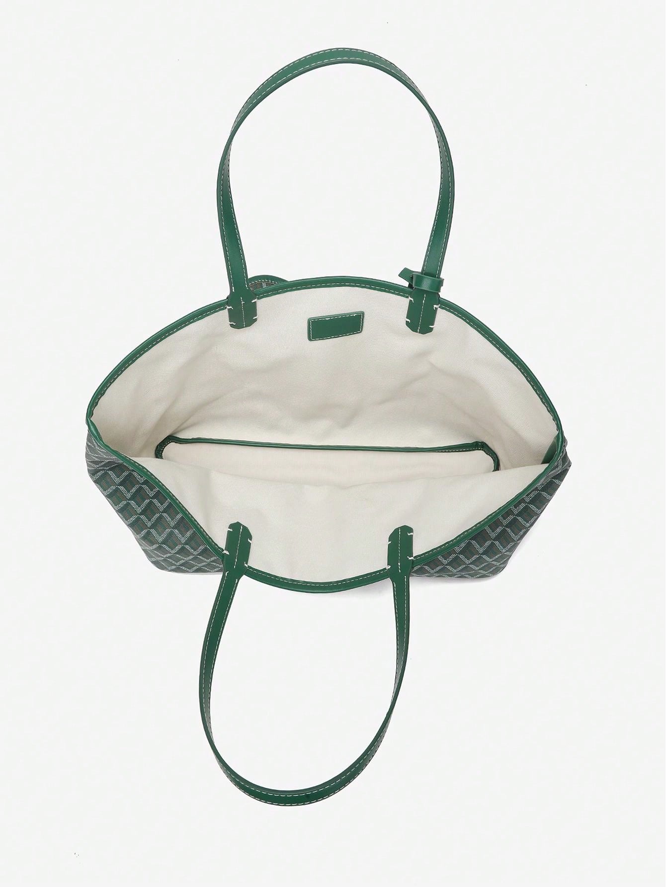 Déliane - Borsa a tracolla casual per donne in PVC con tasca aggiuntiva | Tote Bag | Grande borsa leggera per studentesse