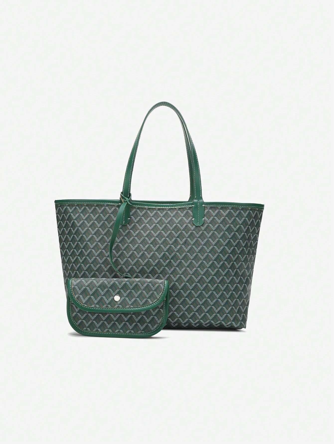 Déliane - Borsa a tracolla casual per donne in PVC con tasca aggiuntiva | Tote Bag | Grande borsa leggera per studentesse