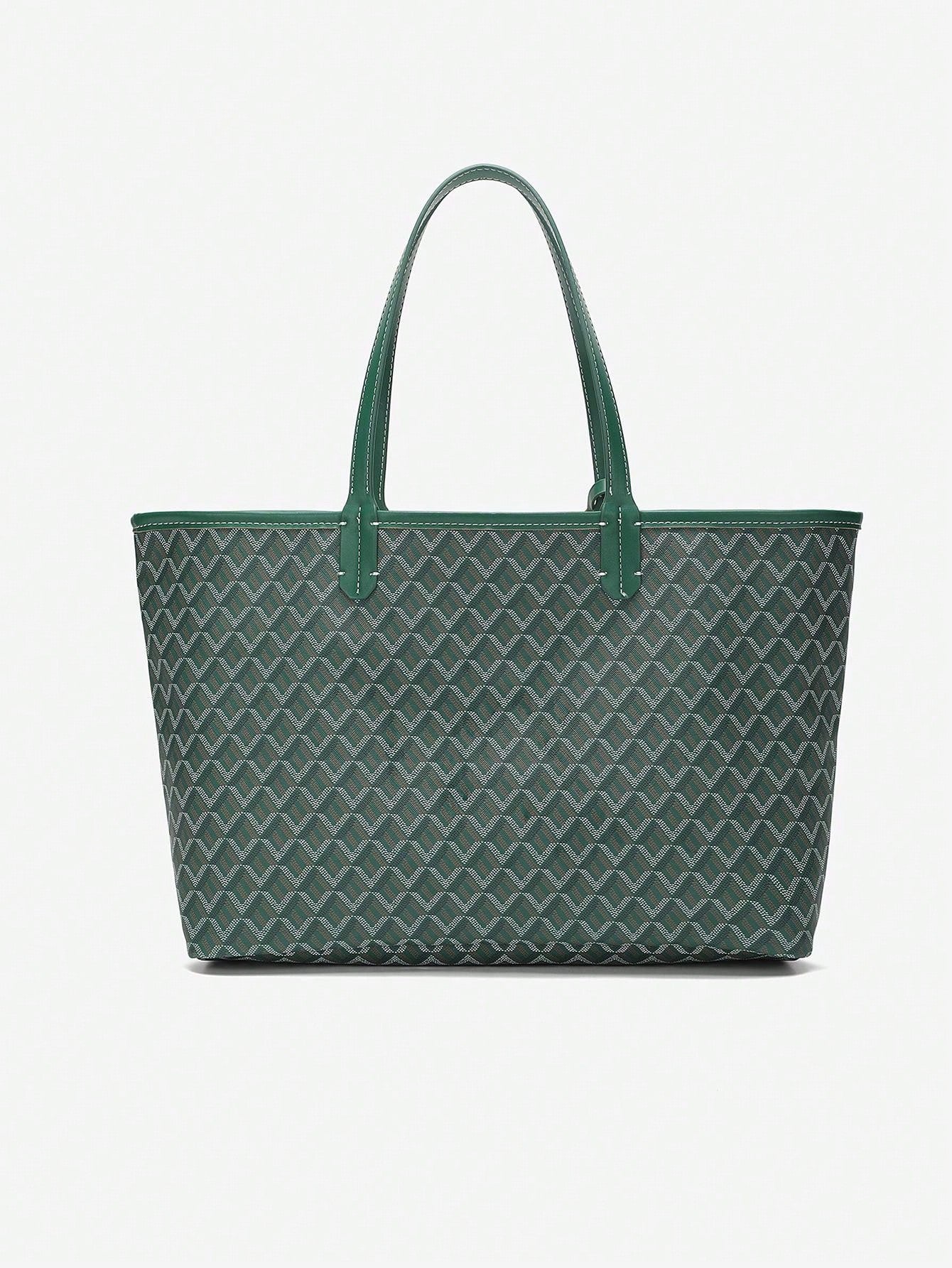Déliane - Borsa a tracolla casual per donne in PVC con tasca aggiuntiva | Tote Bag | Grande borsa leggera per studentesse