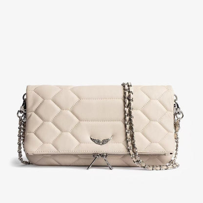 Elegante borsa a spalla con catena e design trapuntato – Borsa a tracolla stilosa per donne