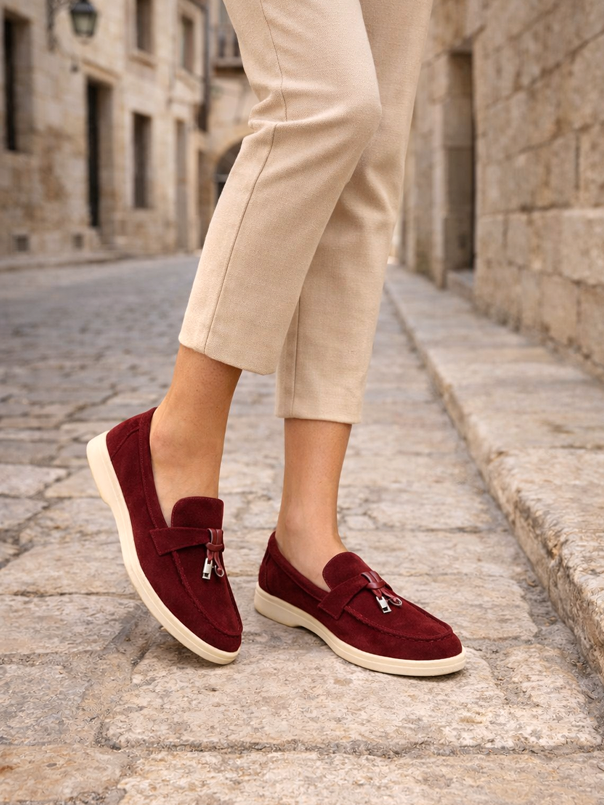 Elegante Slip-On Loafer per donne in camoscio – Comodo, Leggero & Stilosamente