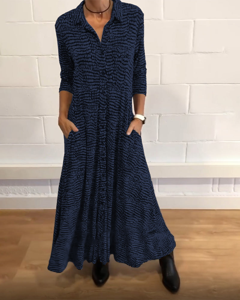Apolline - Blusa Lunga, Comoda ed Elegante, con Taglio Ampio, Bottoni e Maniche a Tre Quarti per Donne