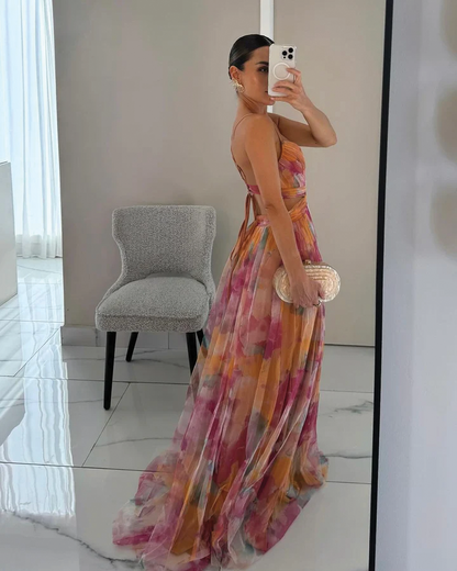 Liliane - Maxidress con stampa floreale